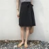 Mùa hè của phụ nữ Hàn Quốc phiên bản của thắt lưng cao là cung mỏng váy màu rắn nữ sinh viên đơn giản hoang dã một từ trong thủy triều váy chân váy sọc caro hàn quốc Váy