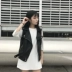 Vest da nữ mùa xuân 2018 mới thời trang da thủy triều Hàn Quốc phiên bản của lỏng tay pu da xe máy áo khoác mùa xuân dây kéo