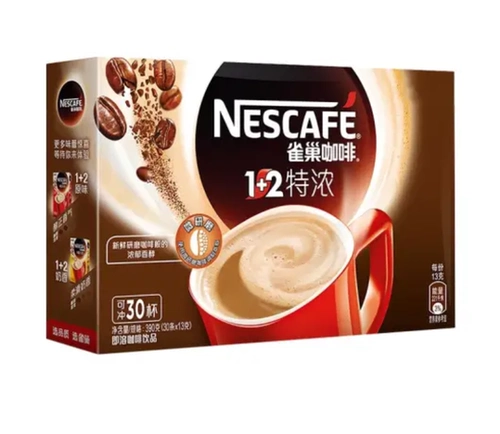 26 января Nestlé 1+2 Extra Strong 30*13 г в упаковке 24+6 с низким содержанием сахара, подлинный растворимый кофе, бесплатная доставка