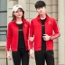 Trang phục thể thao đôi sao Jinleao 2019 Lu Meian và Qiqi Bộ đồ thể thao và giải trí mới Cặp đôi mặc giản dị - Thể thao sau Thể thao sau