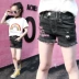 2018 mùa hè Hàn Quốc thư denim quần short cô gái trẻ em lớn trẻ em căng xu hướng casual quần short denim thế hệ Quần jean