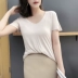 MMCO ◆ 2018 mùa xuân và mùa hè sản phẩm mới thiết kế đơn giản cạnh ánh sáng vườn cổ áo thiết kế t-shirt dress dài váy của phụ nữ trắng