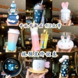 Starbucks, звездное небо, луна, термос, стеклянная трубочка, 2019
