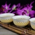 Trà trắng rỗng tinh khiết bộ xương ngọc khay trà trà gốm tròn đôi khay trà Kung Fu bộ trà khay - Trà sứ