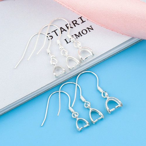 S925, серьги, застежка, бусины из жемчуга, аксессуары, серебро 925 пробы, DIY