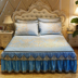 Giường che giường váy loại trượt mảnh duy nhất ren cạnh có thể giặt băng lụa mat ba bộ dày chần 1.8 m giường Váy Petti