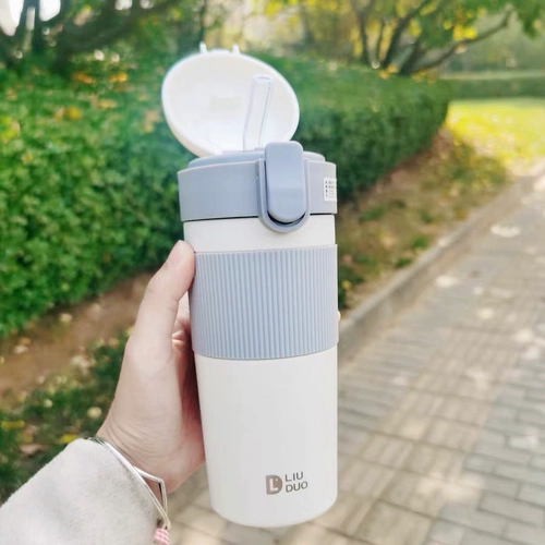 Трубочка, портативный высококачественный стакан подходит для мужчин и женщин из нержавеющей стали со стаканом для школьников, простой и элегантный дизайн