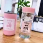 Phim hoạt hình Hàn Quốc văn bản thủy tinh Harajuku xách tay dễ thương nữ sinh viên cốc nước chống-quy mô sáng tạo trà mỗi tay cup bình giữ nhiệt mini