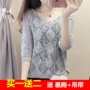 2018 mùa hè mới Hàn Quốc phiên bản của vòng cổ màu rắn rỗng áo len của phụ nữ đầu dài tay áo phần mỏng loose hoang dã top áo kiểu nữ đẹp tuổi 35