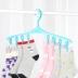 Móc nhựa chống gió 8 kẹp khóa móc treo đa chức năng để tháo quần áo miếng nhỏ của quần áo giá phơi - Hệ thống giá giặt