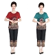 Phụ nữ trung niên của mùa hè phù hợp với mẹ của mùa hè lỏng ngắn tay T-Shirt + quần rộng chân người đàn ông già kích thước lớn hai mảnh các kiểu áo voan tuổi trung niên Phụ nữ cao cấp