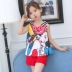 Quần áo trẻ em nữ hè 2018 mới phù hợp với thời trang nước ngoài quần áo trẻ em hai mảnh thủy triều quần lót trẻ em Phù hợp với trẻ em