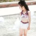 Cô gái mặc bikini áo tắm công chúa váy trẻ em treo cổ chia áo tắm mùa hè bên bờ biển áo tắm phù hợp với phiên bản Hàn Quốc quan ao tre em Đồ bơi trẻ em
