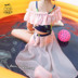 Cô gái Áo Tắm Bikini Chia Công Chúa Cô Gái Áo Tắm Trẻ Em Trang Phục Nàng Tiên Cá Cậu Bé Lớn Trẻ Em Mặc Set Đồ bơi trẻ em
