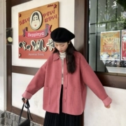 YUKI Xiaoshu Jam làm trắng tại nhà Jam nhỏ A loại ngắn Áo khoác len nữ Hàn Quốc Mới O0962