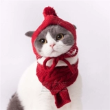 Зимняя шерстяная вязаная шапка, шарф