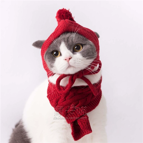 Зимняя шерстяная вязаная шапка, шарф