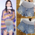 Bà bầu denim quần short hè 2019 mới khoét lỗ quần mới mặc rộng size thời trang mẹ thủy triều phiên bản Hàn Quốc - Phụ nữ mang thai quần / quần bụng thời trang bầu Phụ nữ mang thai quần / quần bụng