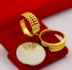 Đồng tiền châu Âu Việt Nam Shajin nhẫn 24k trang sức vàng trang sức nam nữ mẫu nhẫn điều chỉnh kích thước nhan kim tien Nhẫn