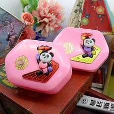 Коробка 老经典国货90年亚运会经典盼盼熊猫形象香皂盒肥皂盒拍摄道具