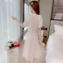 Phiên bản cải tiến retro của váy sườn xám váy phụ nữ mùa hè 2021 váy dài kẻ sọc nhỏ mới kiểu Trung Quốc - Váy dài