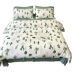 Bắc âu ins net giường màu đỏ bốn bộ cotton vườn gió cotton 1.8 m sheets quilt xương rồng 1.5 bộ đồ giường