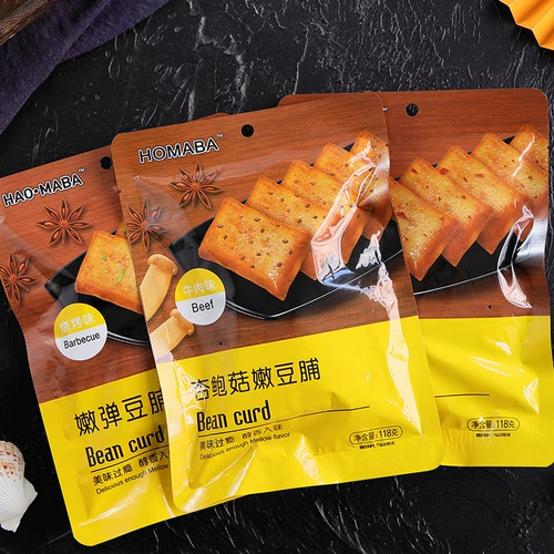 Homaba Spicy Beef Barbecue Artive Milk Milk Soft Sake Spectyty Snack Fish Tofu Tofu TOFU закуски 118G