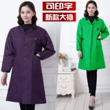 Лонгслив для работы, длинный нагрудник, средней длины