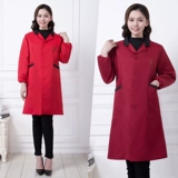 Лонгслив для работы, длинный нагрудник, средней длины