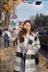 Chống giải phóng mặt bằng mùa mới màu đen và trắng kẻ sọc áo len nữ phần dài sinh viên Hàn Quốc lỏng dày Nizi coat