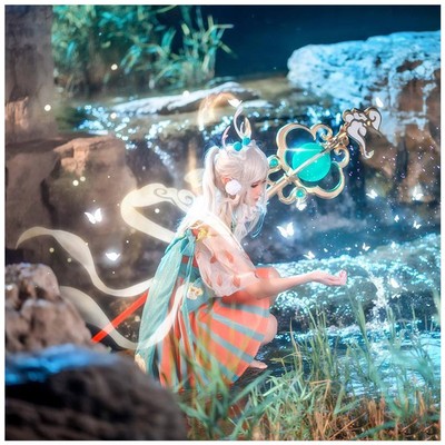 taobao agent Zjia Honor Yao cos new encounters see the wig god deer COSPALY anime clothing female COSPLY skin antlers