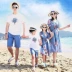 2018 mùa hè gia đình trang bị một gia đình ba bên bờ biển gia đình nhà kỳ nghỉ lãng mạn tuần trăng mật thời trang của phụ nữ ăn mặc