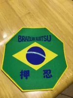 Бразильский флаг восьмиугольный клетка восьмиугольник jiu -jitsu вышитый толстый край замок вход BJJ Patch35 Бесплатная доставка