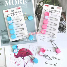 Булавка 现货 日本采购 大创婴儿宝宝不锈钢安全别针抱被围兜口水巾日本制