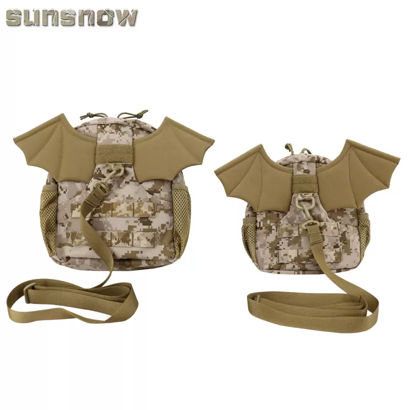 Children's camouflage backpack solar-powered, school bag for early age