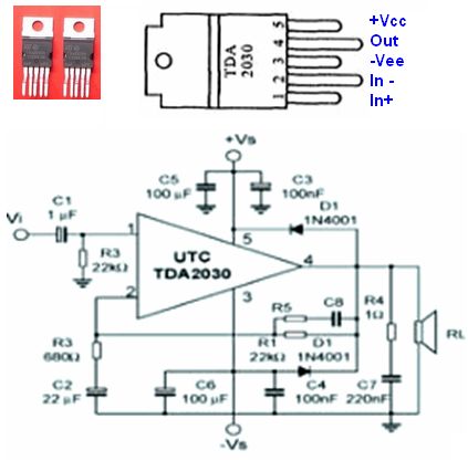 Схема усилителя tda2030a сабвуфера
