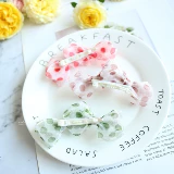 Pet Cards Summer Wave Dot Chefon Bow Hair Clip Teddy Yorkyonal Malzis Dog Clip Headrress