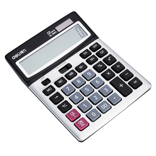 Deli 1654 Calculator Dual Power Supply Computer Solar Financial Office Большая кнопка многофункциональная бесплатная доставка