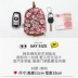 Công suất lớn túi chìa khóa nữ đa chức năng vải bông hoa nhỏ túi chìa khóa xe Hàn Quốc ví nhỏ
