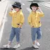 110-160 quần áo trẻ em phù hợp với mùa xuân 2020 Trẻ em trung niên mới trẻ em phong cách nước ngoài mùa thu Bộ đồ hai mảnh Hàn Quốc - Phù hợp với trẻ em Phù hợp với trẻ em
