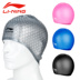 Li Ning LINING Bubble Caps Kem chống nắng không thấm nước Đầu thoải mái Unisex Đen Earmuffs Silicone 	mũ bơi trùm tai	 Mũ bơi