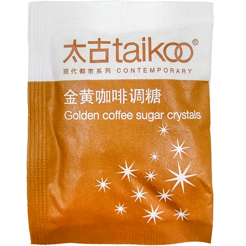 БЕСПЛАТНАЯ ДОСТАВКА Taikoo Желтая сахарная сумка золотой кофе кофе кофе сахар 5 грамм*25 упаковок (125 г)