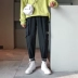 Fang Shao quần áo nam Gangfeng mùa xuân thanh niên thể thao quần giản dị Velcro túi dụng cụ chùm chân quần - Quần tây thường