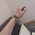 [Bà] thiết kế thích hợp cảm giác hổ phách Nhật Bản axit axetic mở vòng đeo tay retro đơn giản Hàn Quốc tính khí bracelet trang sức Vòng đeo tay Cuff