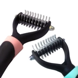 Открытие домашних животных, нержавеющая сталь, грабежа, кошачья и собачья очистка красота, открытая расческа для удаления волос, собака для плавания