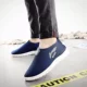 Мужская одиночная обувь синяя поверхность ткани