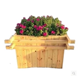 Пользовательская анти -коррозия деревянная цветочная коробка Комбинированность открытого двора цветочный горшок с длинным квадратным цветочным квадратным квадратным коммерческим уличным цветочным кроватью коробку плантации