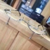 Kính kim loại không thấu kính Nhật Bản rung dưới nửa khung phẳng gương nước thả dây chuyền trang trí mặt dây chuyền kính kính râm cận Kính đeo mắt kính