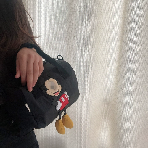 Детская черная мультяшная сумка на одно плечо, ремешок для сумки, сумка через плечо, кошелек
