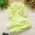 1-2-3 tuổi trẻ sơ sinh con bé bé mùa xuân và mùa thu dài- tay quần bông phù hợp với bông đồ lót nhà quần áo
